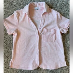 SET Frankie’s Bikinis Terry-cloth Top & Shorts